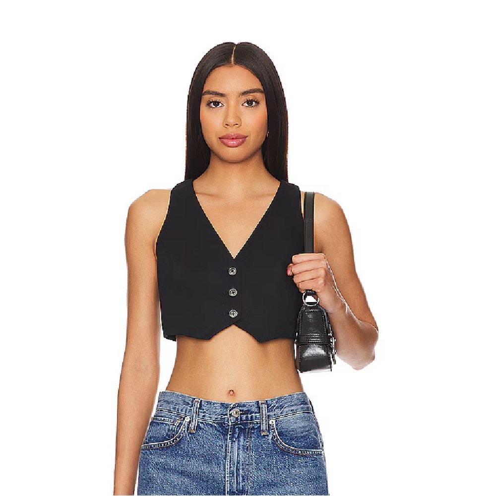 Lovers+Friends MILEY CROP VEST from Revolve